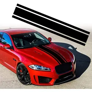 2-piece car hood stickers, racing stripes, vinyl modification decorative accessories, body side decals, hood stripe decals, suitable for multiple parts of the car body, car body decorative stickers and other automotive accessories