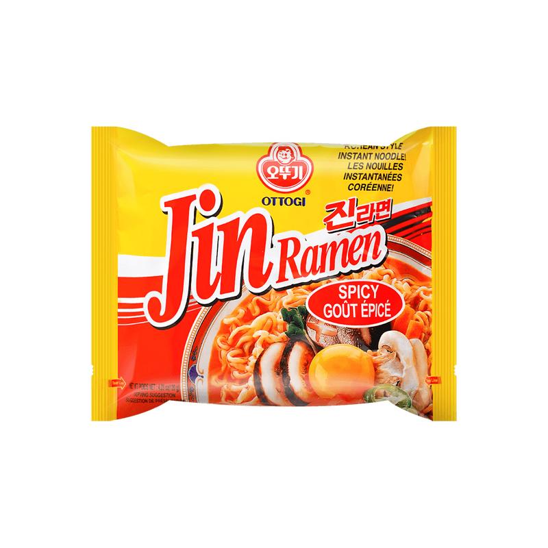 OTTOGI Korean JIN Ramen Spicy Flavor 120g / Pack Pack of 2 | BTS Favorite Instant Noodles