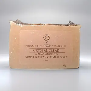 Prismatic Soap- Crystal Clear Simple & Clean Oatmeal Bar Soap for Eczema Solutions - Lavender, Peppermint Tea Tree Oil - Gentle Nourishing Care