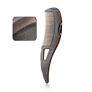 Hairbrush Dandruff Comb with Self-Cleaning Hollow Teeth & Massage Handle - Scalp Detox Comb for Flakes, Oil Removal - Dandruff Scalp Hair Combs