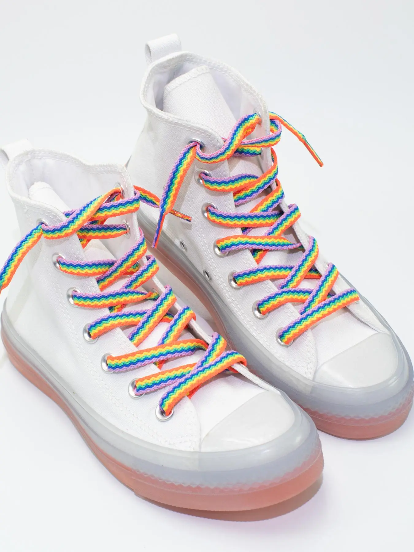 Rainbow Stripe Pattern Shoelaces, Footwear Lace, Shoe Laces for Sneakers, Fashionable Shoes Laces for Women & Men, Casual Versatile Shoes Accessories for Daily Wear, Shoe Strings for Sneakers