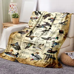 Soft Flannel, Novelty Duck Design, Comfortable Nap Mat for Office School Home Picnic Travel Gift, Perfect for All Occasions, Flannel Cozy Blanket