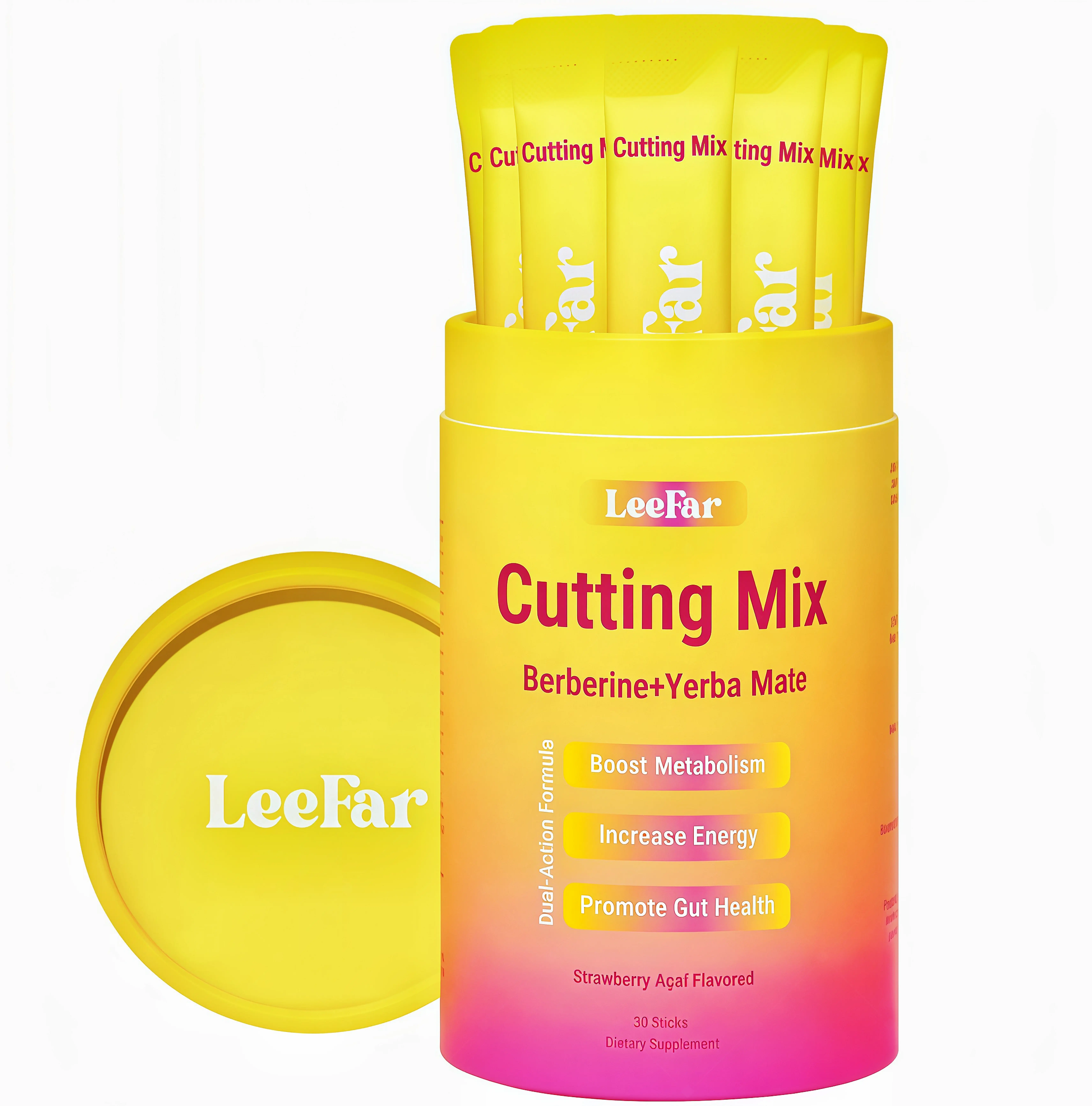 LeeFar Cutting Drink Mix – | FF Strawberry Açaí Flavor – | (30 Servings)