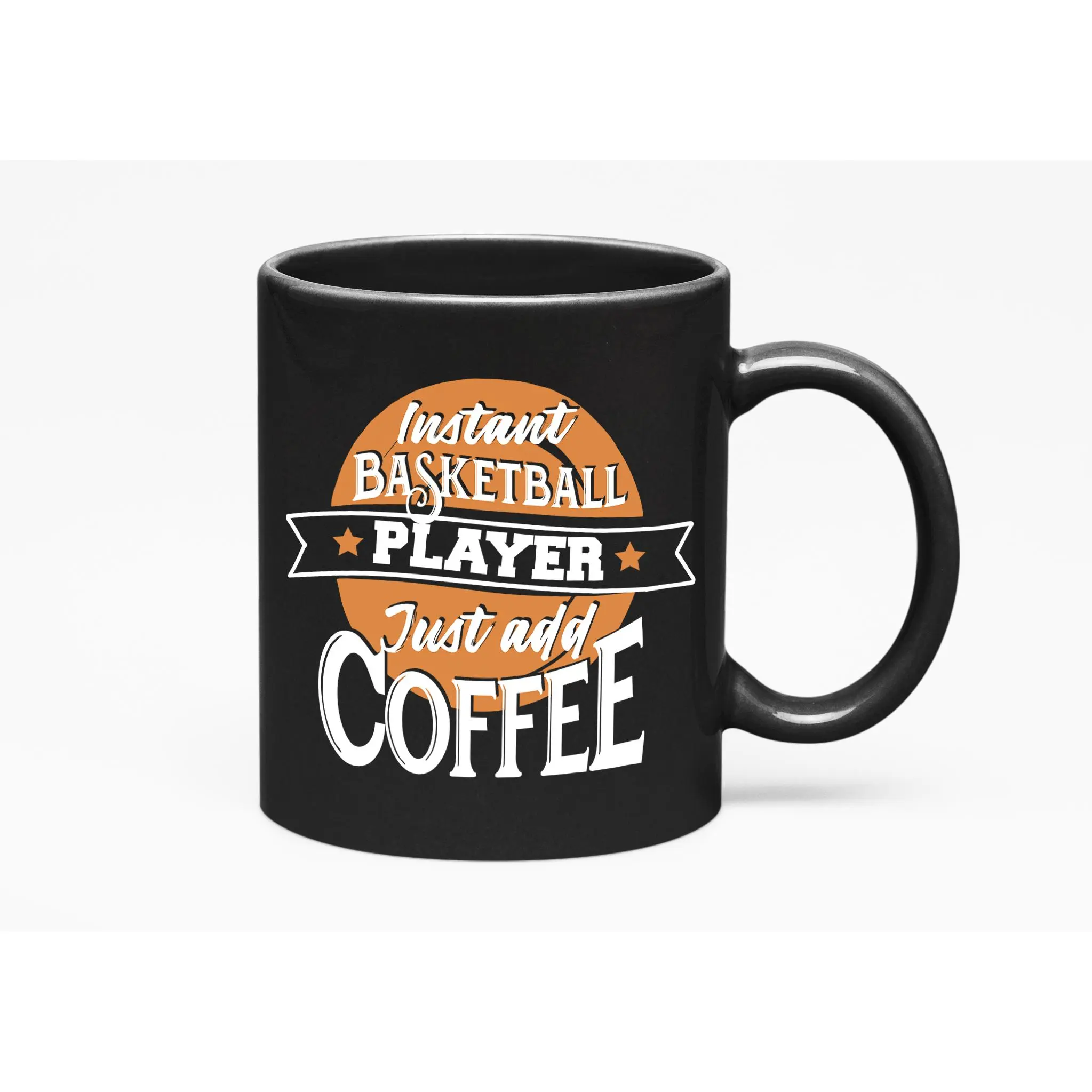 Instant Basketball Player, Black 11oz Ceramic Mug