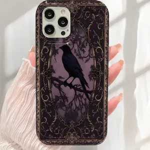 Transparent Halloween Theme Aesthetic Tpu Anti-Drop Shockproof Phone Case, Fits Apple & Samsung Models, Perfect Gift for Women, Girls, Boyfriends