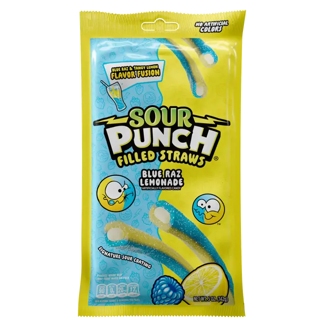 Sour Punch Filled Straws: CHEWY SOUR SUGAR COVERED CANDY Sour Punch Filled Straws: CHEWY SOUR SUGAR COVERED CANDY