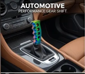 Iridescent Car Gearstick Grip, Automotive Interior Accessory for Improved Driving Experience