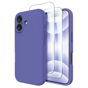 OTOFLY iPhone 16 Plus Phone Case with MagSafe, Liquid Silicone Ultra Slim Shockproof Protection Phone Case with [2 Screen Protectors] Soft Anti-Scratch Microfiber Lining Protective Cover 6.1 inch Cellphone Casing Smartphone apple phone case