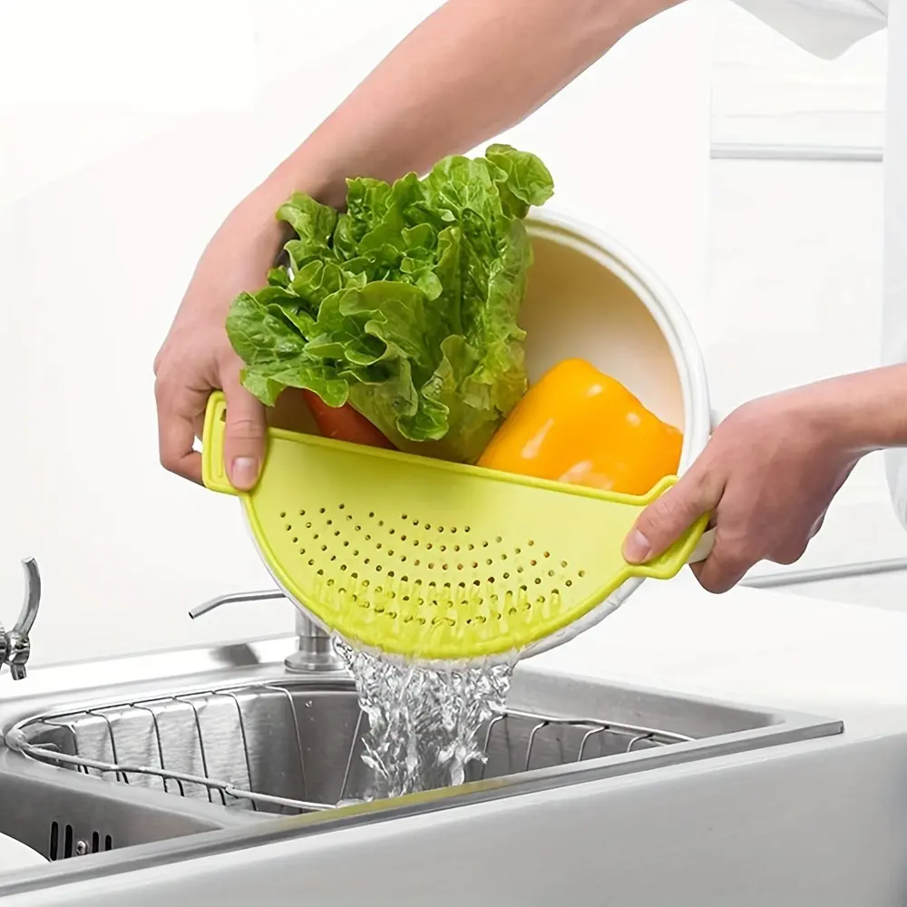 Kitchen Sink Strainer PP Material, Drainage Filter Board for Pot Edges, Rice Vegetable Washing Leak-Proof Plate, Home Use Kitchen Tool