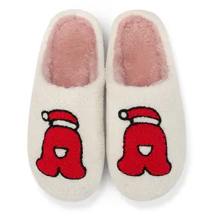 NineCiFun Christmas Gifts Slippers for Women Fuzzy Memory Foam House Bedroom Monogrammed Soft Plush Warm Indoor Slippers Personalized Birthday Shoes