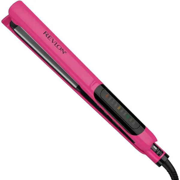 Revlon Smooth Brilliance Ceramic Hair Flat Iron | Smooth Glide and Ultra-Sleek Sylas, (1 in) | 3X Ceramic Tourmaline Coating for Less Frizz, Smooth Glide, Sleek Style or Loose Waves