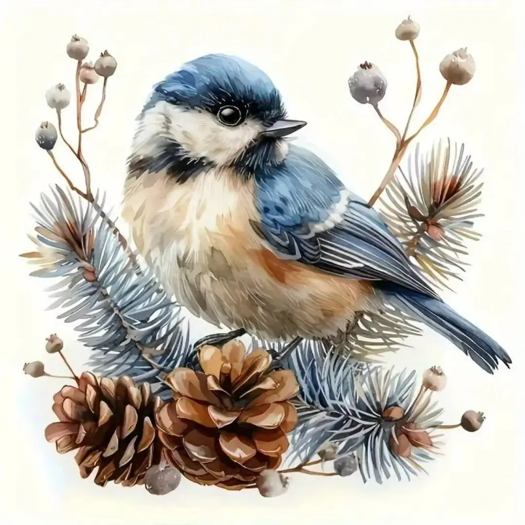 Animal Cute Bird Landscape 5D Diamond Painting Art Picture Kit New Embroidery Handcrafted DIY Likes Handicraft Home Decor Rhinestone Gifts Diamond Art Mosaic