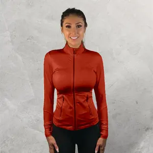 LUXEIT DIAMOND™ Romantic Red Slim-Fit High Neck Training Jacket