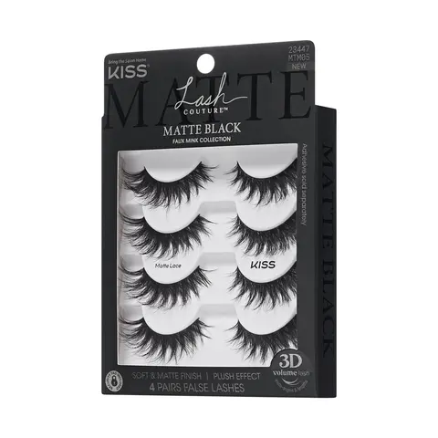 Kiss Lash Couture Matte Black Multipack - Matte Lace