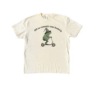Off To Commit Tom Foolery Frog Tshirt, Silly Frog Lover Comfort Colors Shirt, Wizard Frog Shirt, Funny Meme Tshirt