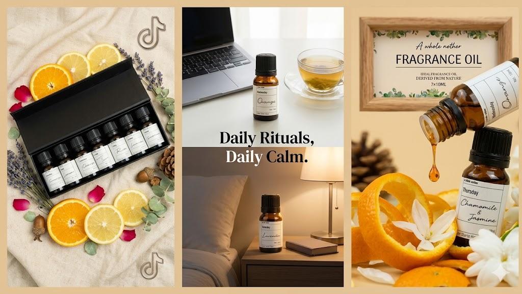 Aeolife Scent Calendar: Daily Mood-Boosting Essential Oil Set (7 bottles x 10ml) | Aromatherapy for Work Support & Sleep