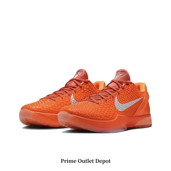 Bright Orange & Silver Low-Top Retro Basketball Sneakers | Streetwear Shock-Absorbing Breathable Athletic Shoes