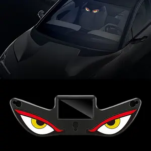 Wireless No Drill Waterproof Animated Demon Eye – Car Window Light, Solar and USB Powered Devil Eyes Warning Light for SUVs Trucks Vans Windshield Rear Window