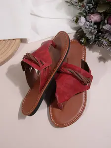 Large Size 36-44 Folded Strap Sandals, Flat Flip Flops, Multi-Color, Comfortable PU Sole, Ideal for Daily Wear, Beach, Shopping