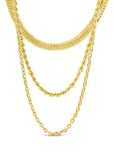 Brenna Triple Layered Chain Necklace