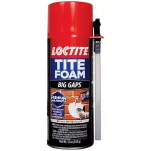 TITE FOAM Big Gaps Spray Foam, Bright White, 12 Oz. Can, Insulating Spray Foam Sealant Loctite