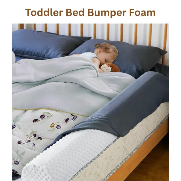 Toddler Bed Bumper Foam Bed Rail Guard for Kids, Non Slip Bed Safety Rail with Washable Cover for Twin Full Queen King Beds, Baby Sleep Protection, Fall Prevention Bed Barrier Baby Protection