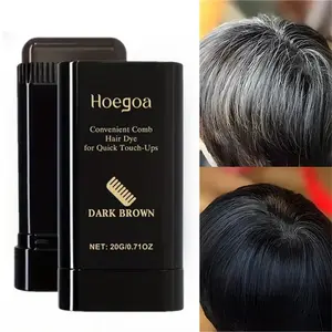 Gray Hair Cover Stick – Instant Root Touch‑Up Hair Dye Stick with Built‑in Comb, Waterproof & Sweat‑Resistant, Easy Quick Gray Coverage, Natural Black / Brown Shades (Unisex)