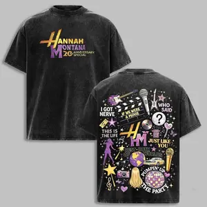 Hannah Montana 20th Anniversary Shirt – Best of Both Worlds Vintage Washed Graphic Tee, Pop Nostalgia Fan T-Shirt, hannahmontana, bestofbothworlds, 2000skids, nostalgiatee, popculturetee CC1