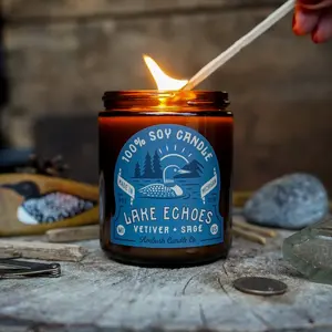 Lake Echoes | Vetiver + Sage Soy Candle