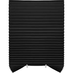 6-Pack Self Adhesive Paper Blinds 36"x72" Blackout Window Shades Peel & Stick No Tools Installation Ideal for Offices & Kitchens (Black)