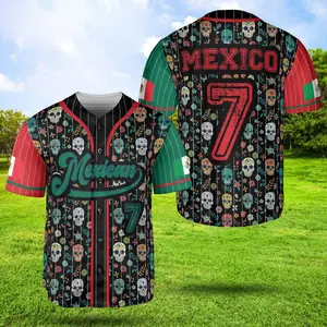 Personalized Cinco De Mayo Baseball Jersey Baseball Mexico Team Shirt Custom Mexico Jerseys Youth Shirt Gift For Mexican Fiesta