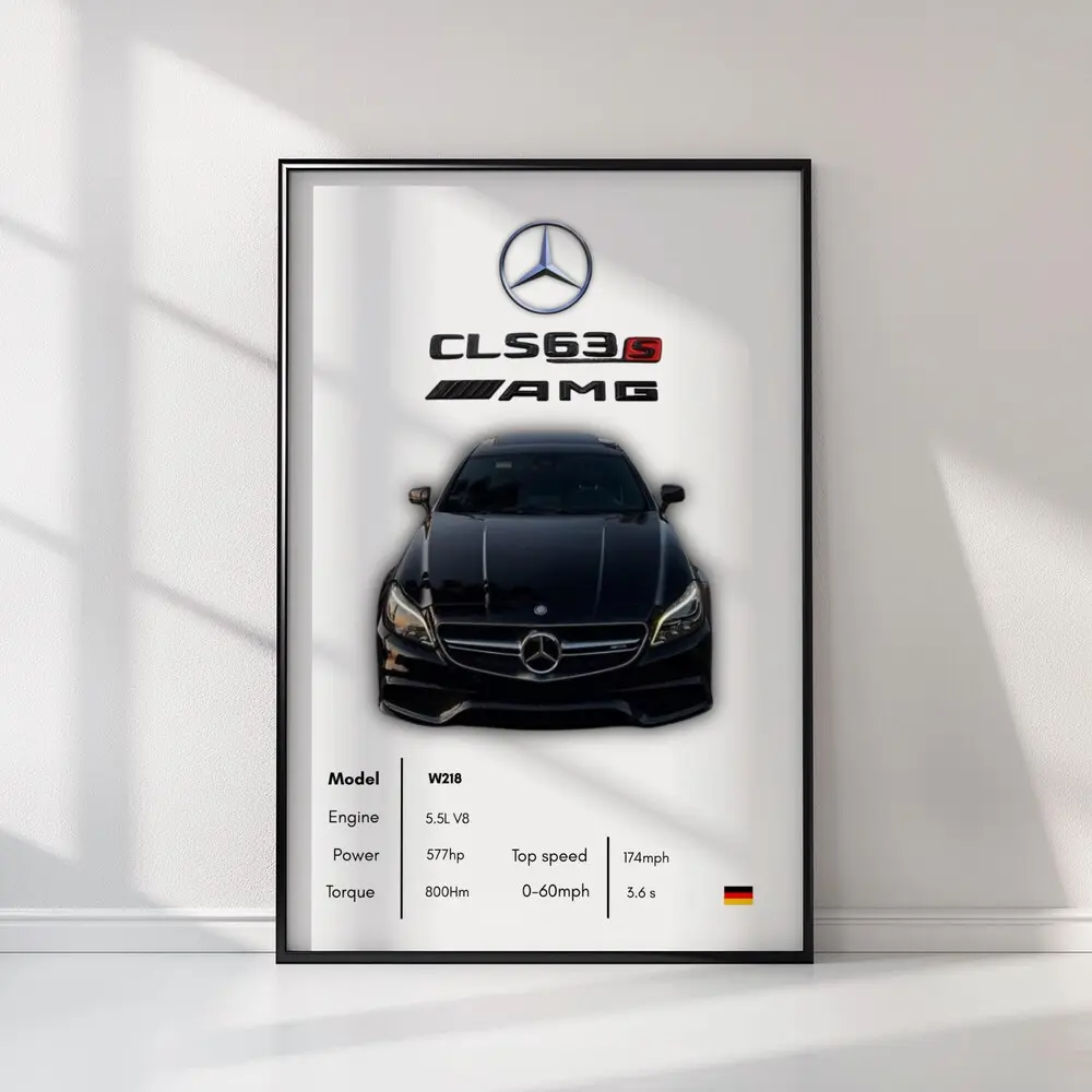MERCEDES CLS63s W218 Car Poster Print| Wall Art Print | Wall Decor