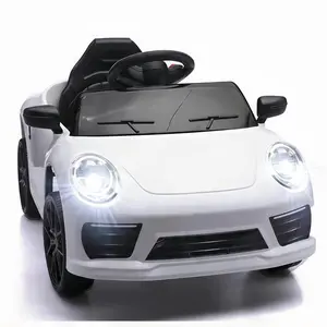 12V Children's Electric Rocking Ride-On with Parent Remote Control.Battery-Powered Ride-on Toy Suitable for Toddlers Aged 1-3.Features Rocking Motion,LED Lights,and Music Playback. (White + Plastic)