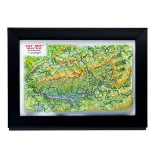 Great Smoky Mountains National Park 3D Raised Relief Map