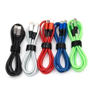 Universal Usb Charging Cord for Mobile Gadgets, 3-In-1 Nylon Braided 1M Usb-C Cable Supporting 60W Pd 3A Fast Charging And Data Sync for Home And Travel Use