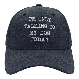Im Only Talking to My Dog Today Hat Funny Dog Lovers Cap Funny Hats Introvert  Funny Dog  Novelty Caps for Men Black - Standard