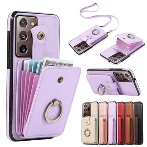 Wallet Case for Galaxy Note20 Ultra & Note20 Smartphone, Card Slot Design, Rfid Shielding Protection Cover, Durable Protective Phone Accessory