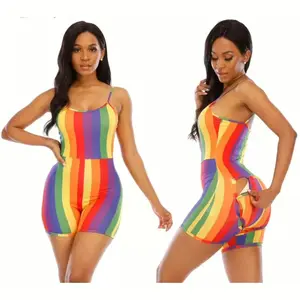 Rainbow Sleeveless Romper