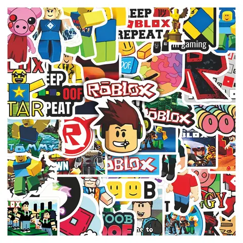 60Pcs Roblox Gaming Stickers Pack, Waterproof OOF Game Character & Trendy Gamer Vinyl Decals for Laptop, Water Bottle, Phone Case & Skateboard, Kids Teen Gift