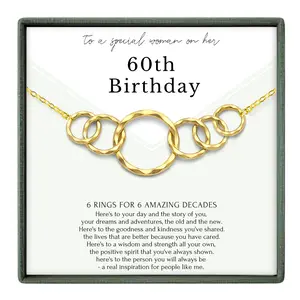 60th Birthday Necklace – Happy Birthday Gift for Her