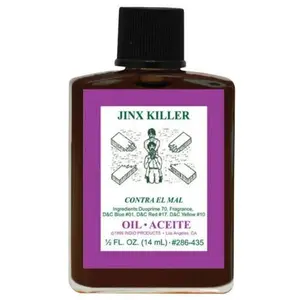 Indio Jinx Killer Oil 1/2 oz (Aceite Contra el Mal) to help remove any jinx or evil spell and protect against harmful forces