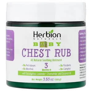 Herbion Naturals Baby Chest Rub, 3 Months+, 3.53 oz (100 g)