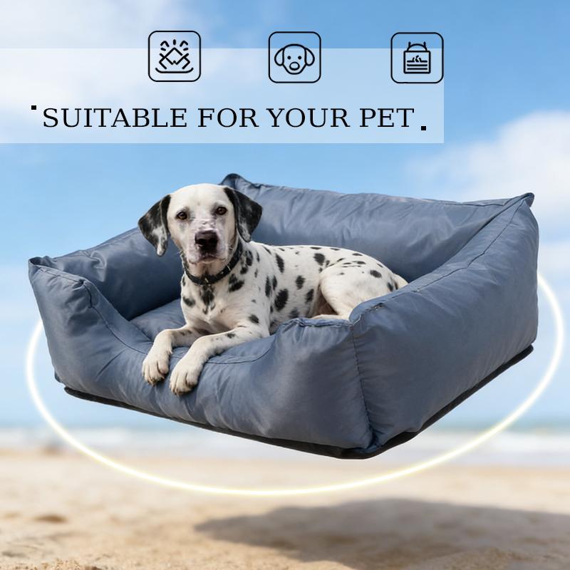 Waterproof Oxford Fabric Dog Bed, Bite-Resistant, Scratch-Resistant, Fur-Repellent, All-Season, Washable Removable Cover, Comfortable for Medium-Large Dogs, Essential Pet Care Supply