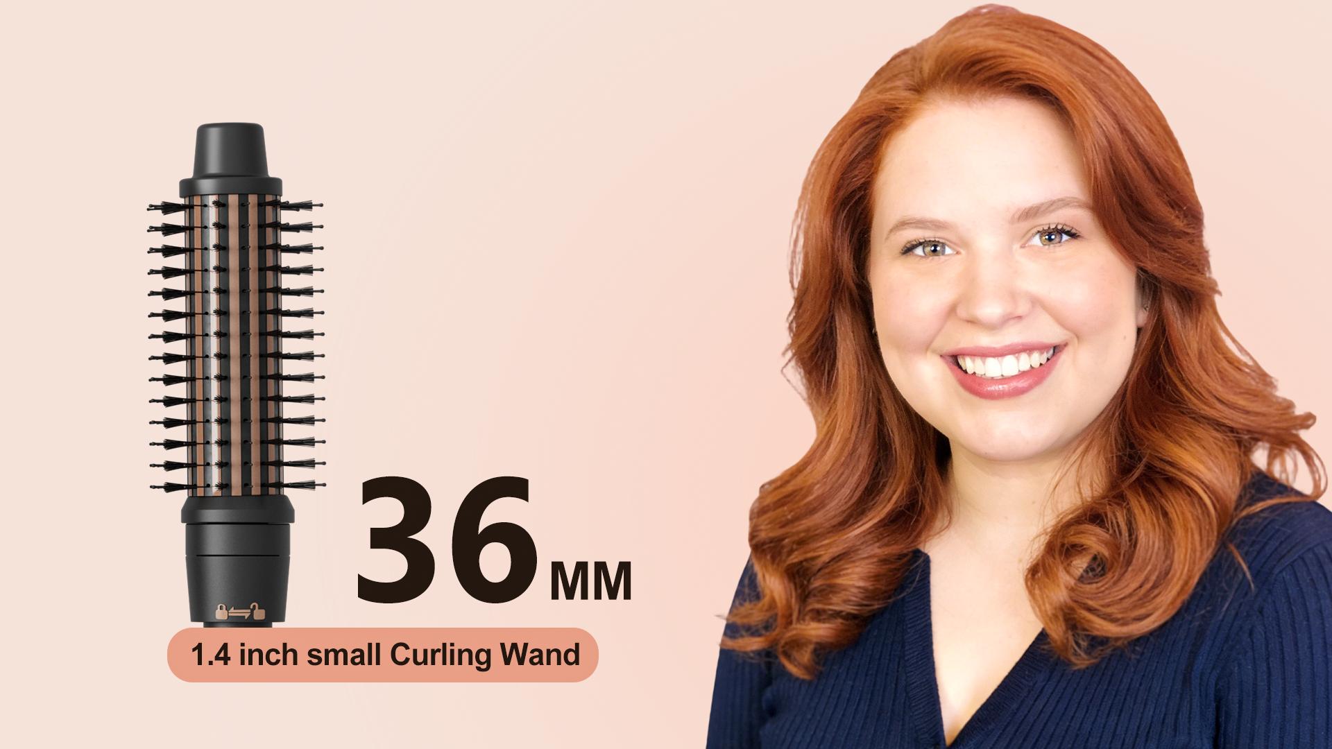 5 in 1 Curling Iron with Interchangeable Ceramic Barrels (0.35"-1.25"), Curling Wand Set with Flat Iron Hair Straightener, Instant Heat Up, Dual Voltage Hair Curler, Gifts for Women