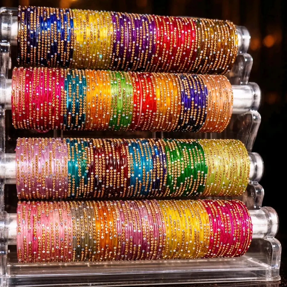 Glass bangle Collection - Vibrant Color Bangles for Women - Perfect for Festive Occasions and Daily Wear - Elegant and Stylish Accessories