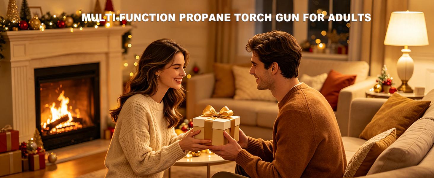 【FathersDayGift】Powerful Propane Torch Gun, Adjustable Flamethrower, Kitchen & Grill Torch for BBQ, Searing Steak, Camping, Charcoal Lighter, Birthday Gifts for Men Women Dad him Grill Gun (Tank Not Included) #fathersdaygift