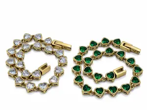 Heart Tennis Bracelet