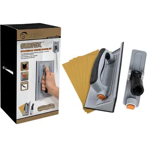 Drywall Corner Sander - Hand Sander With 6 count Oxide Mesh Sandpaper for Corner Wall Cleaning and Polishing