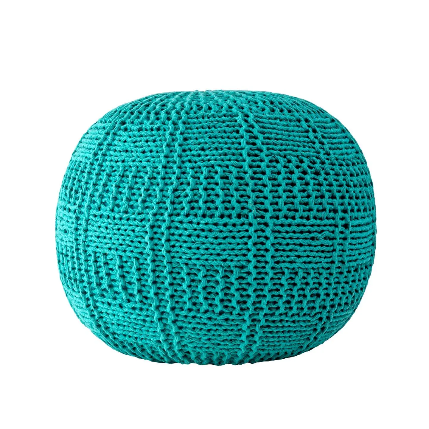 Berlin Casual Knitted Filled Ottoman Pouf
