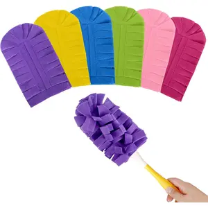 Fleece  Duster Refill Compatible with  Hand Duster, 360 Heavy Duty Duster Refills, Washable Dusters Refills for  Duster Extended Handle, 6 Pack (Handle is Not Included)